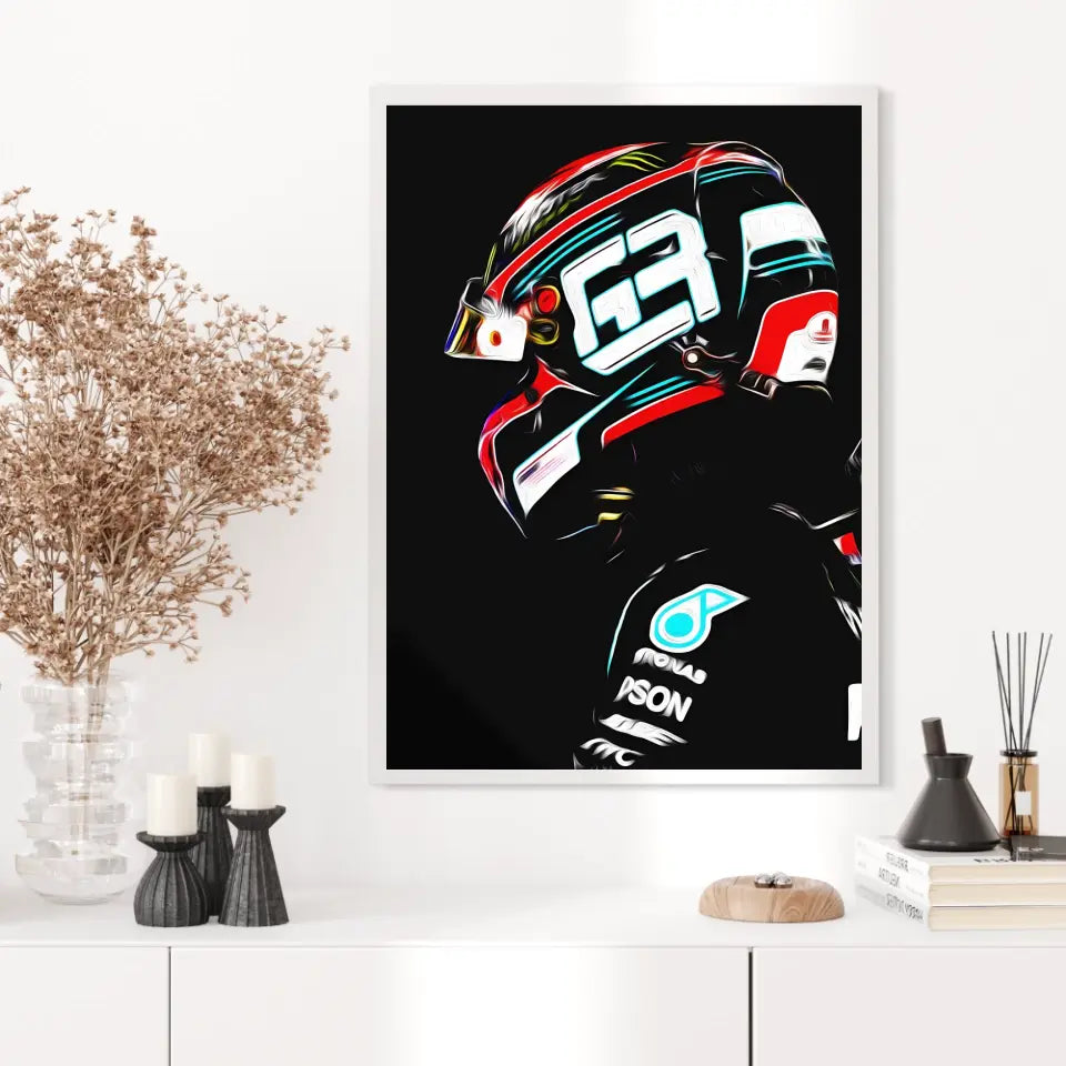 Affiche et Tableau George Russell Mercedes 2020 Formule 1