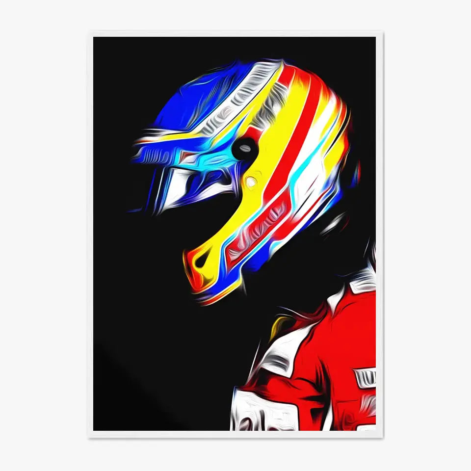 Affiche et Tableau Fernando Alonso Ferrari 2014 Formule 1