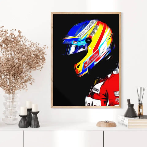 Affiche et Tableau Fernando Alonso Ferrari 2014 Formule 1