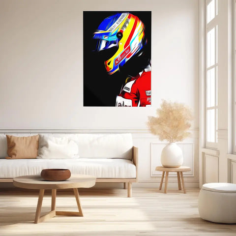 Affiche et Tableau Fernando Alonso Ferrari 2014 Formule 1