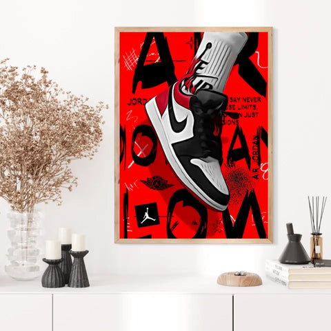 Affiche et Tableau Pop Art de Sneaker Nike Air Jordan