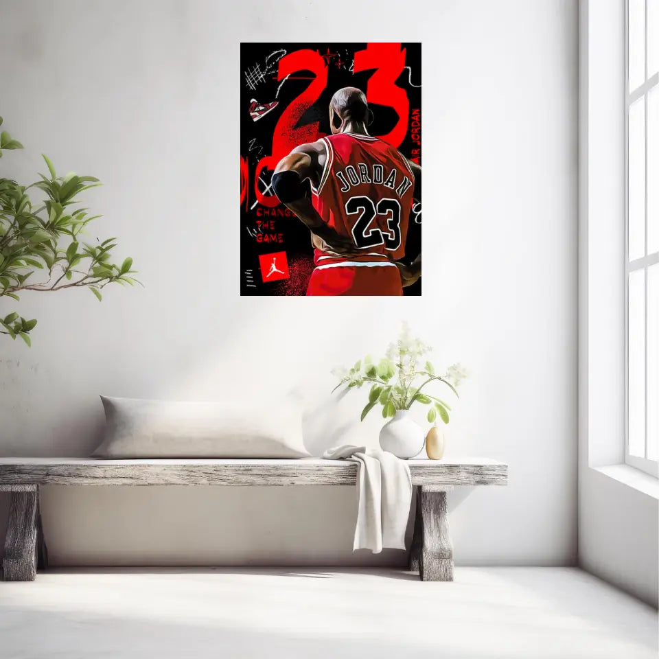 Affiche et Tableau Pop Art de Michael Jordan 23