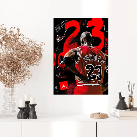 Affiche et Tableau Pop Art de Michael Jordan 23