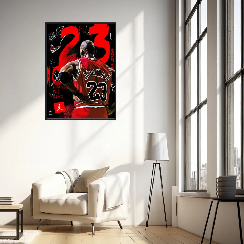 Affiche et Tableau Pop Art de Michael Jordan 23