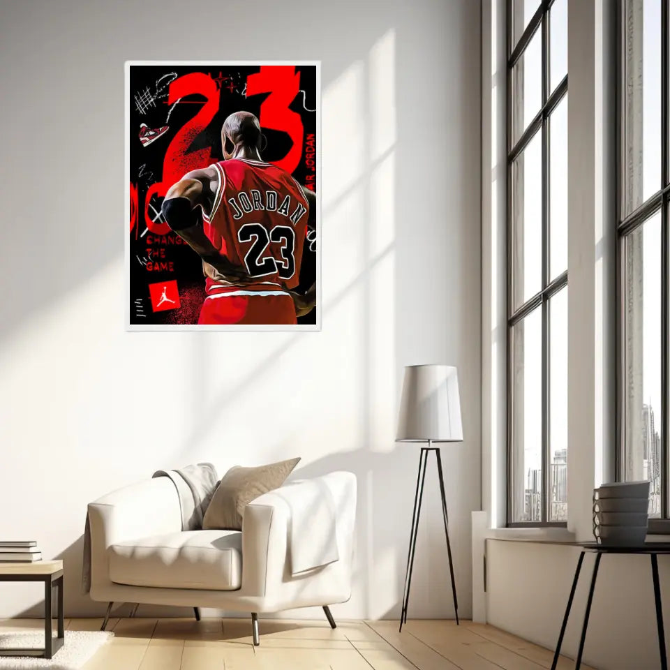 Affiche et Tableau Pop Art de Michael Jordan 23