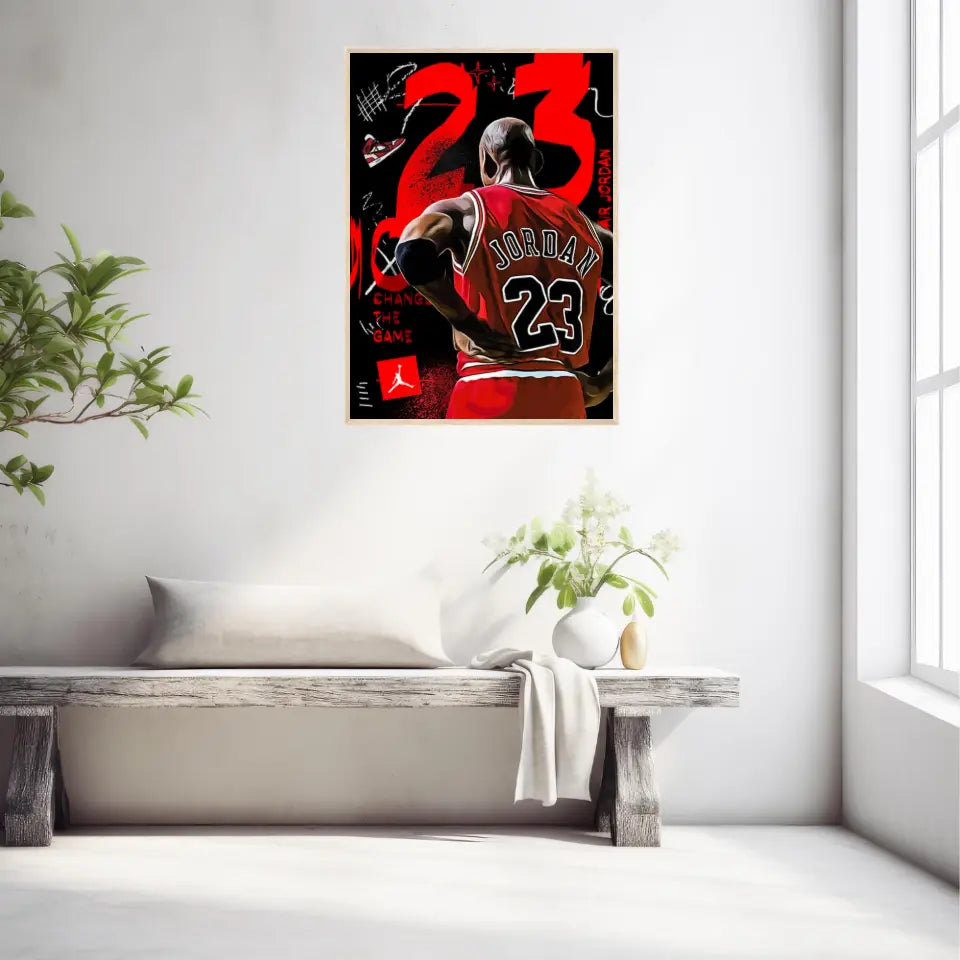 Affiche et Tableau Pop Art de Michael Jordan 23