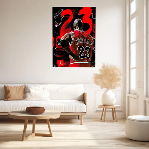 Affiche et Tableau Pop Art de Michael Jordan 23