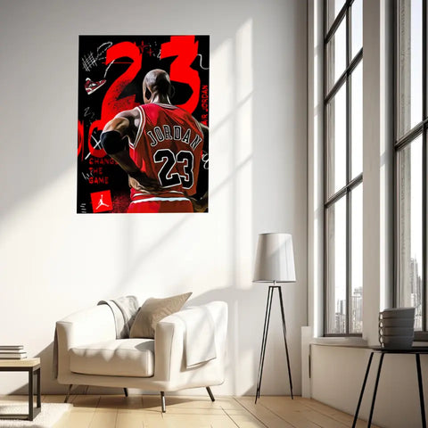 Affiche et Tableau Pop Art de Michael Jordan 23