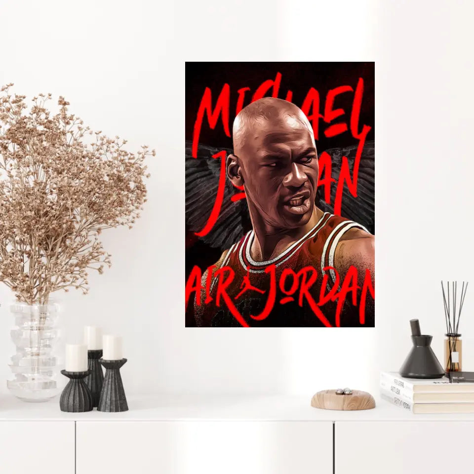 Affiche et Tableau Pop Art de Michael Jordan Air