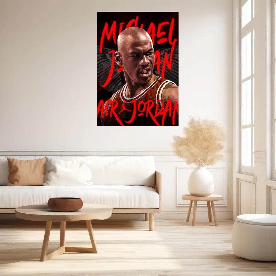 Affiche et Tableau Pop Art de Michael Jordan Air