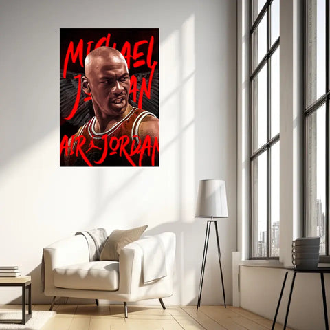 Affiche et Tableau Pop Art de Michael Jordan Air