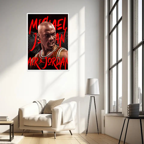 Affiche et Tableau Pop Art de Michael Jordan Air
