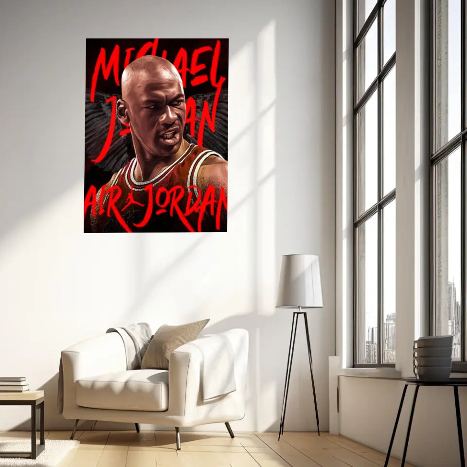 Affiche et Tableau Pop Art de Michael Jordan Air