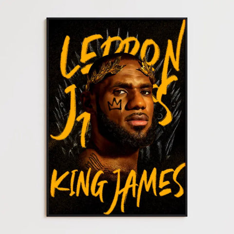 Affiche et Tableau Pop Art de Lebron James Lakers