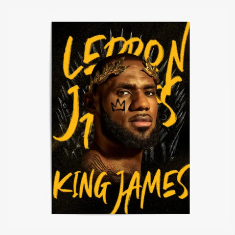 Affiche et Tableau Pop Art de Lebron James Lakers