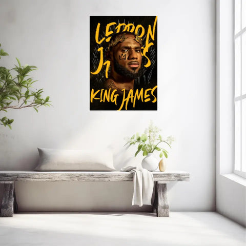 Affiche et Tableau Pop Art de Lebron James Lakers