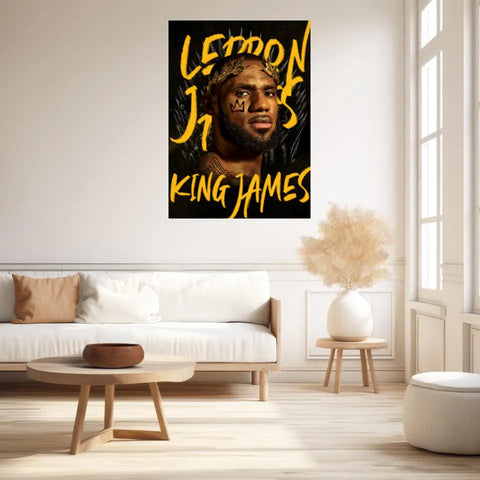 Affiche et Tableau Pop Art de Lebron James Lakers