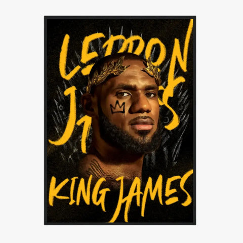 Affiche et Tableau Pop Art de Lebron James Lakers