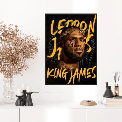 Affiche et Tableau Pop Art de Lebron James Lakers