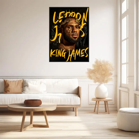 Affiche et Tableau Pop Art de Lebron James Lakers
