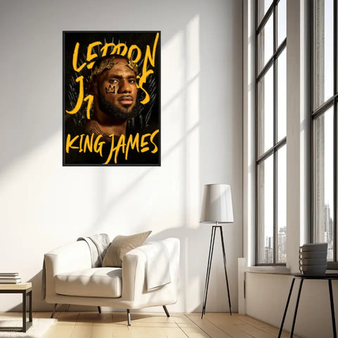 Affiche et Tableau Pop Art de Lebron James Lakers