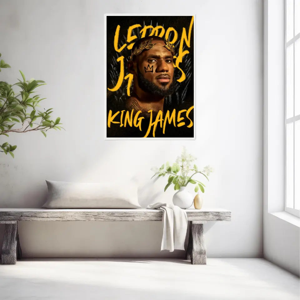 Affiche et Tableau Pop Art de Lebron James Lakers