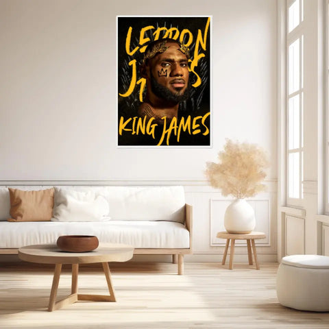 Affiche et Tableau Pop Art de Lebron James Lakers