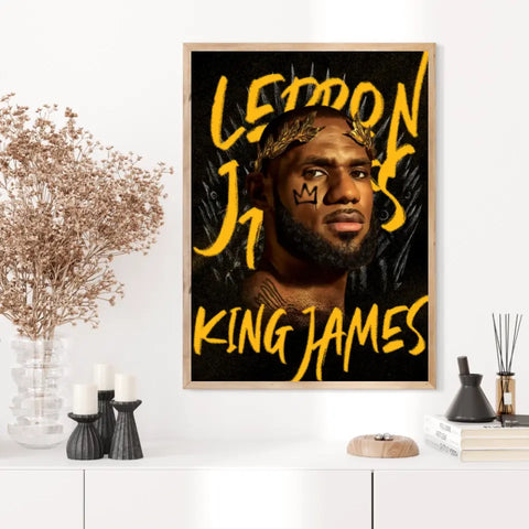 Affiche et Tableau Pop Art de Lebron James Lakers