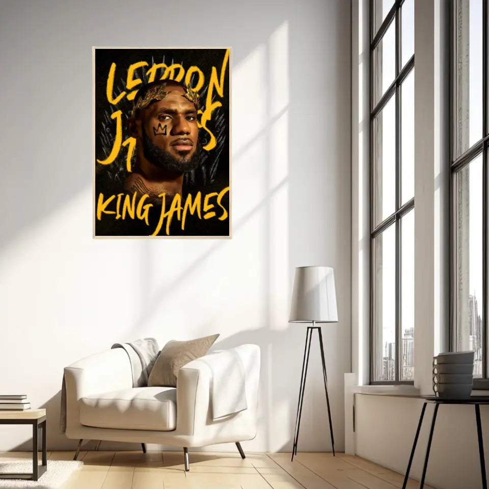 Affiche et Tableau Pop Art de Lebron James Lakers