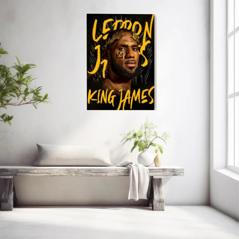 Affiche et Tableau Pop Art de Lebron James Lakers