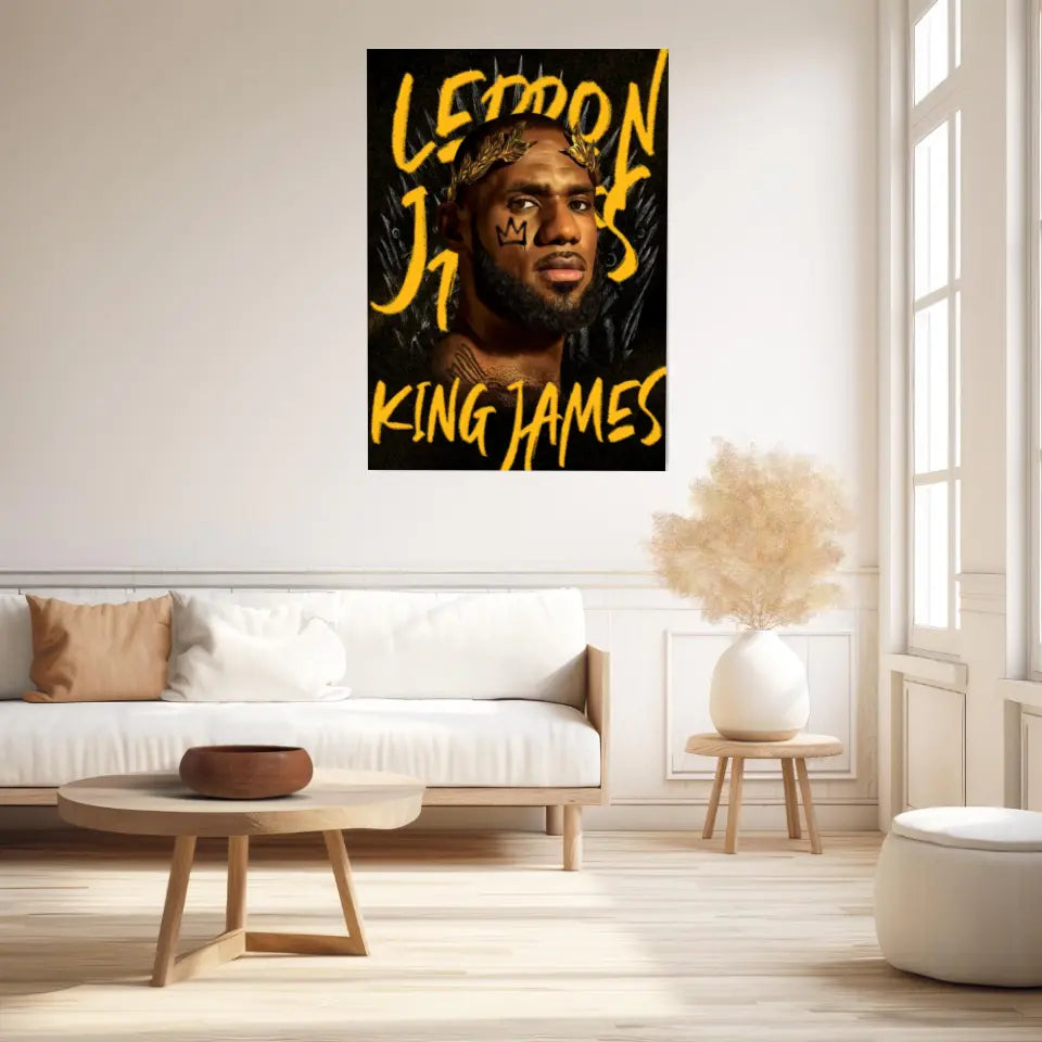 Affiche et Tableau Pop Art de Lebron James Lakers