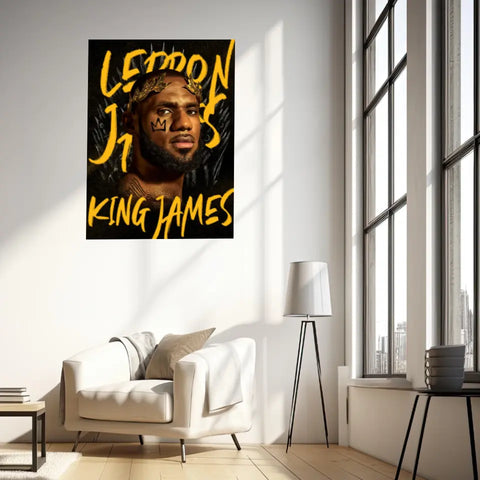 Affiche et Tableau Pop Art de Lebron James Lakers