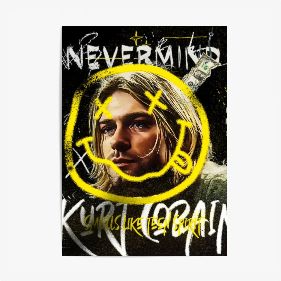 Affiche et Tableau Pop Art de Kurt Cobain