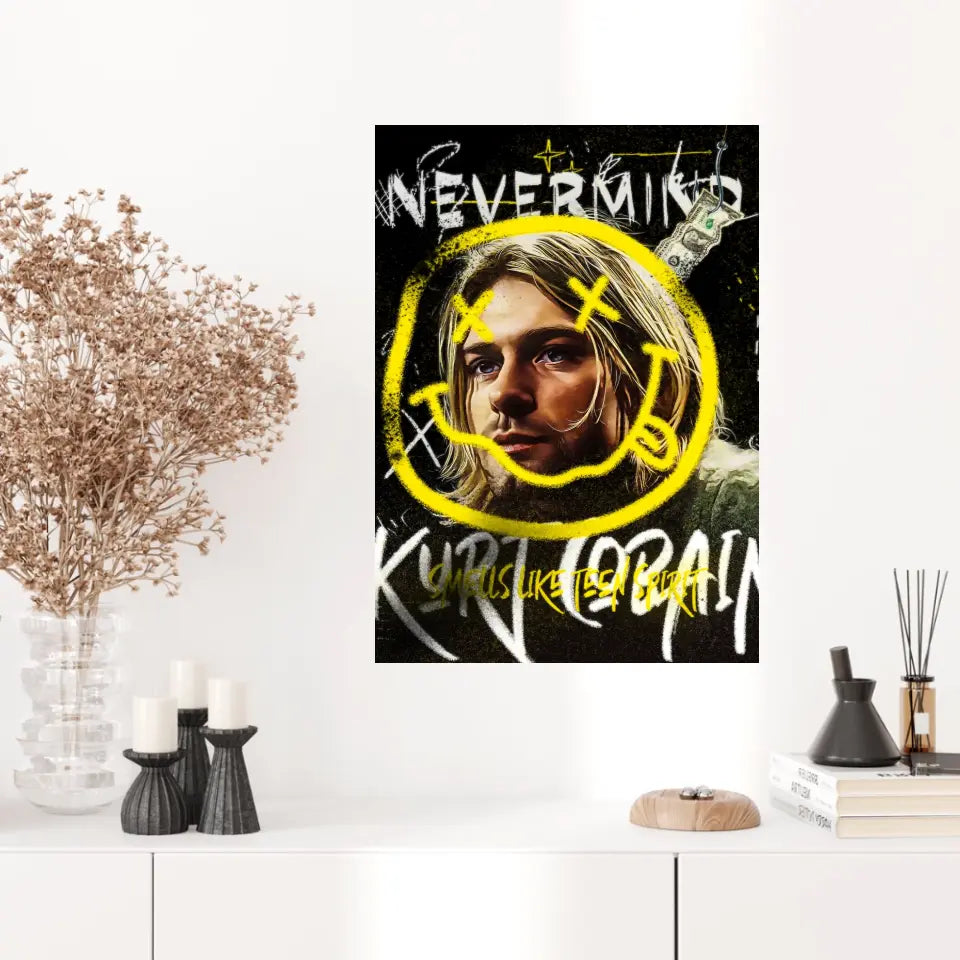 Affiche et Tableau Pop Art de Kurt Cobain