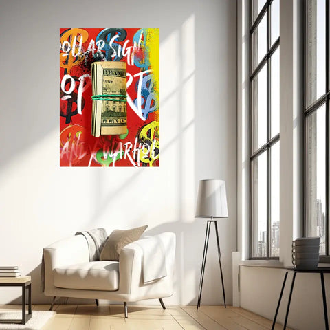 Affiche et Tableau Pop Art de Andy Warhol Dollars