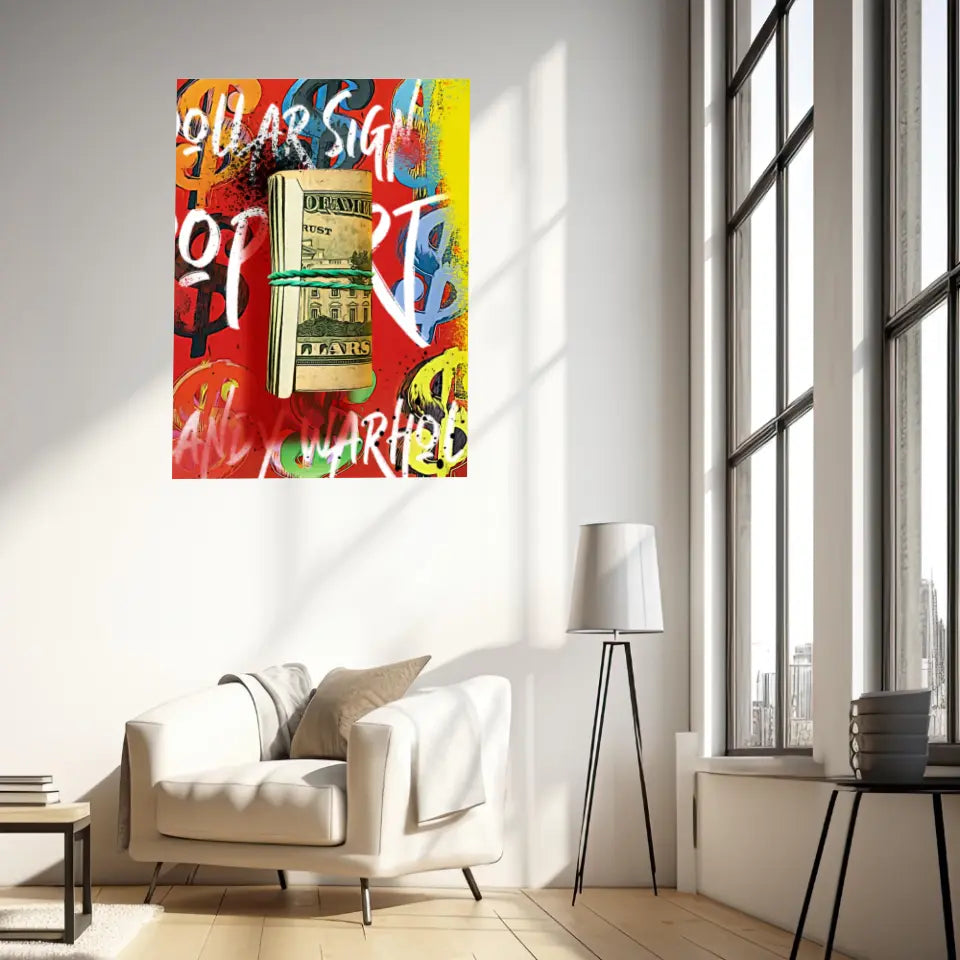 Affiche et Tableau Pop Art de Andy Warhol Dollars