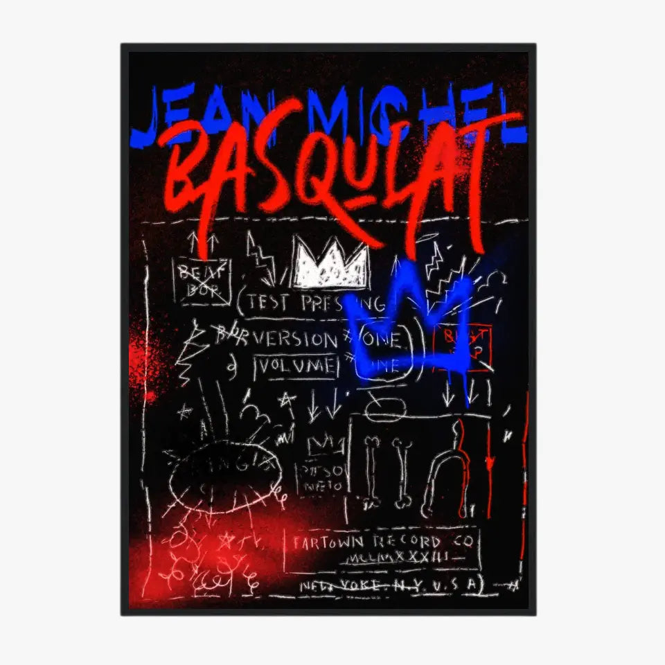 Affiche et Tableau Pop Art de Jean Michel Basquiat Record Beat Bop