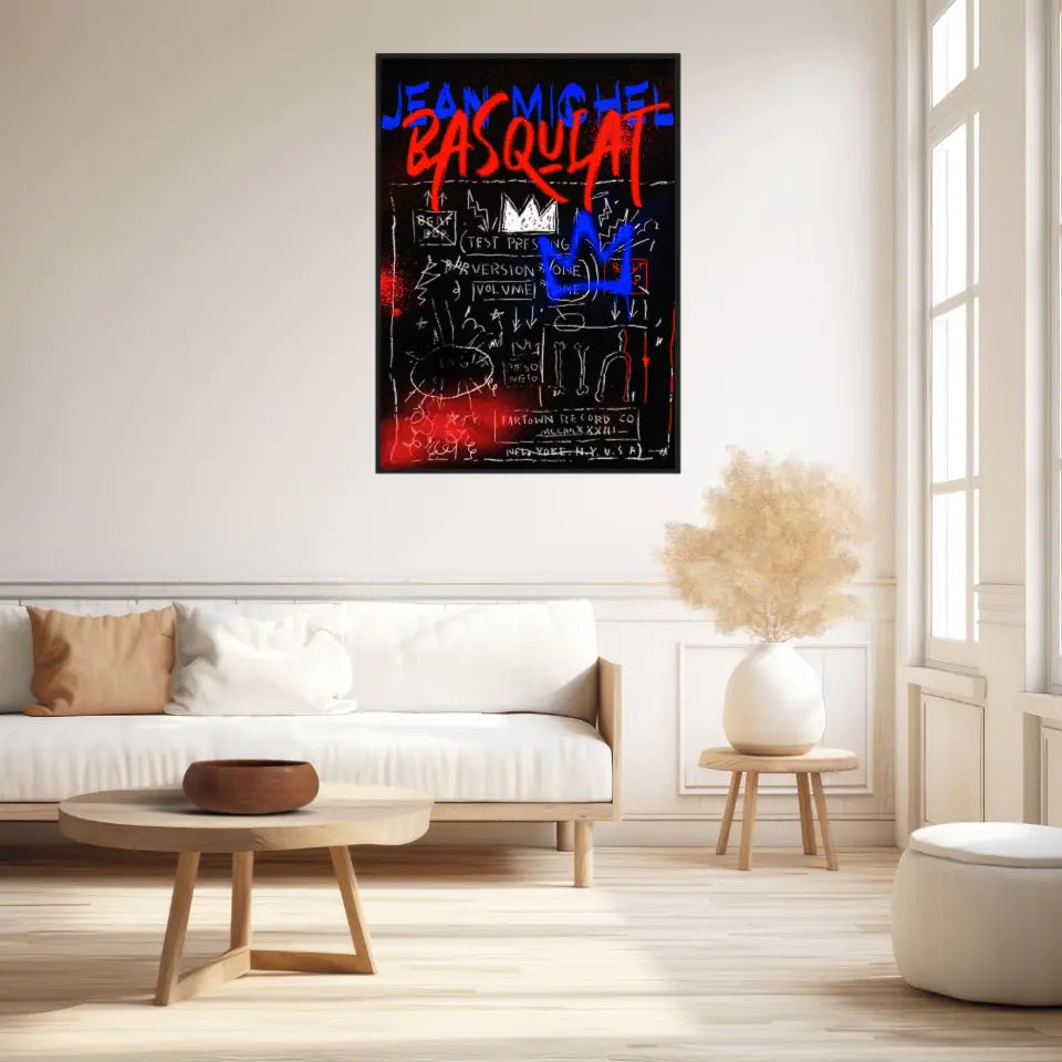 Affiche et Tableau Pop Art de Jean Michel Basquiat Record Beat Bop