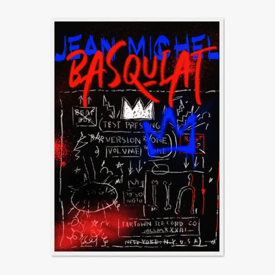 Affiche et Tableau Pop Art de Jean Michel Basquiat Record Beat Bop