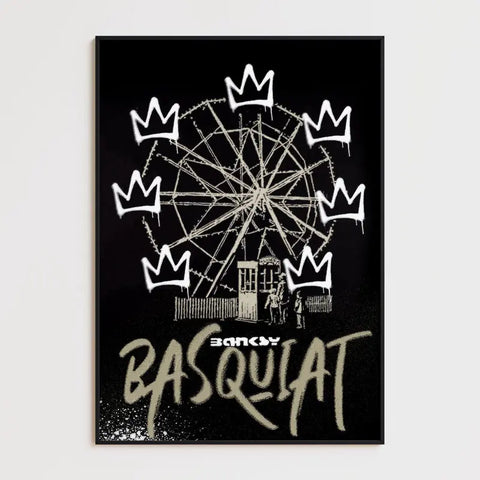 Affiche et Tableau Pop Art de Jean Michel Basquiat VS Banksy