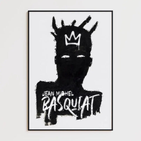 Affiche et Tableau Pop Art de Jean-Michel Basquiat Self Portrait Black and White