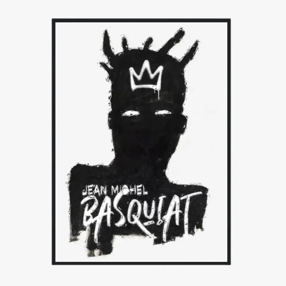 Affiche et Tableau Pop Art de Jean-Michel Basquiat Self Portrait Black and White