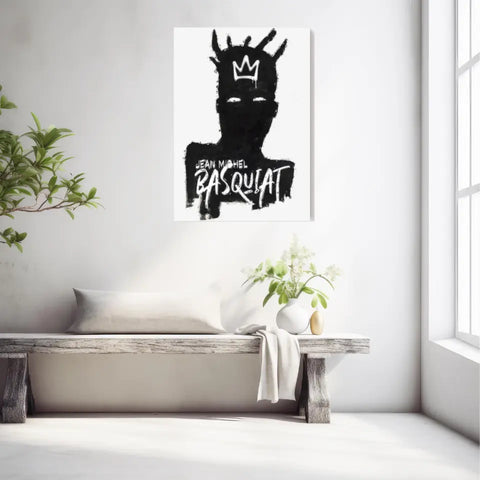 Affiche et Tableau Pop Art de Jean-Michel Basquiat Self Portrait Black and White