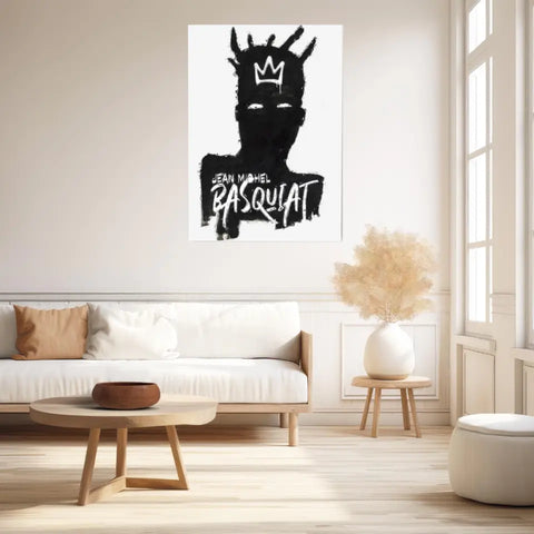 Affiche et Tableau Pop Art de Jean-Michel Basquiat Self Portrait Black and White