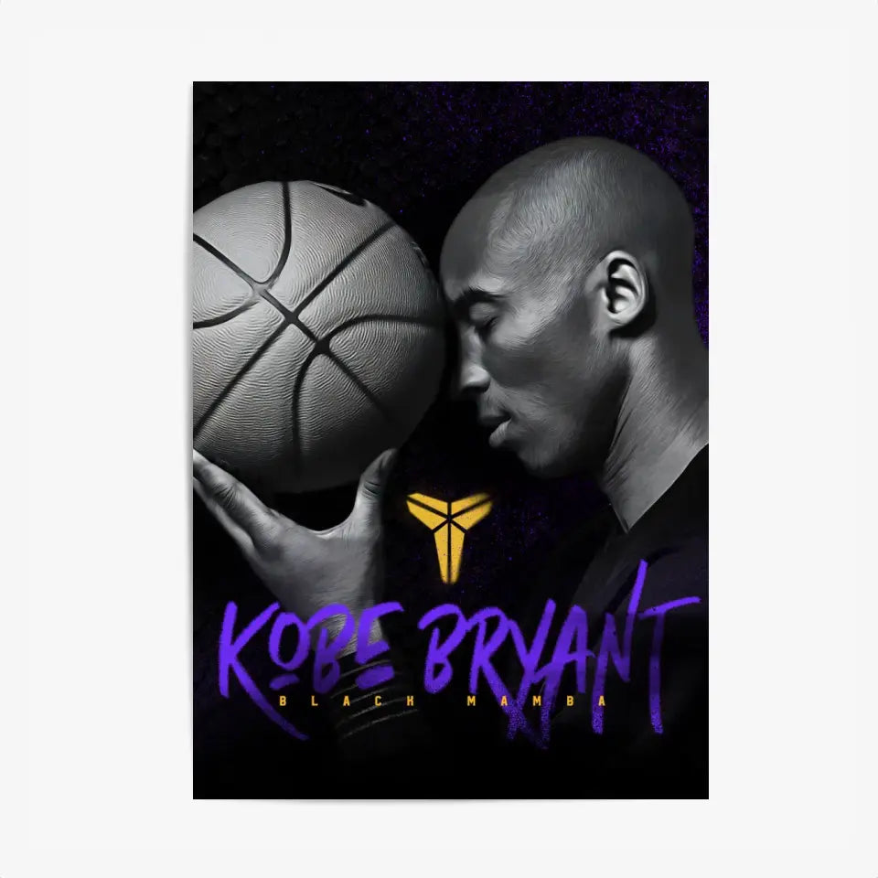 Affiche et Tableau Pop Art de Kobe Bryant Black Mamba