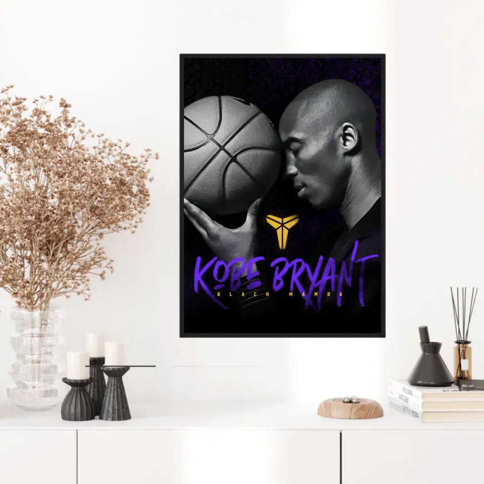 Affiche et Tableau Pop Art de Kobe Bryant Black Mamba