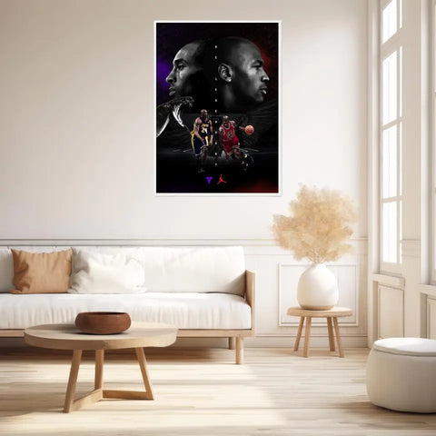 Affiche et Tableau Pop Art de Kobe Bryant Michael Jordan Be Legendary