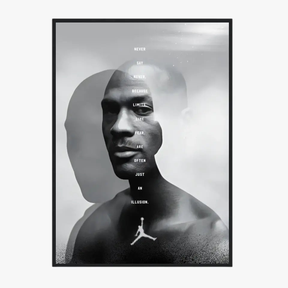 Affiche et Tableau Pop Art de Michael Jordan Never Say Never