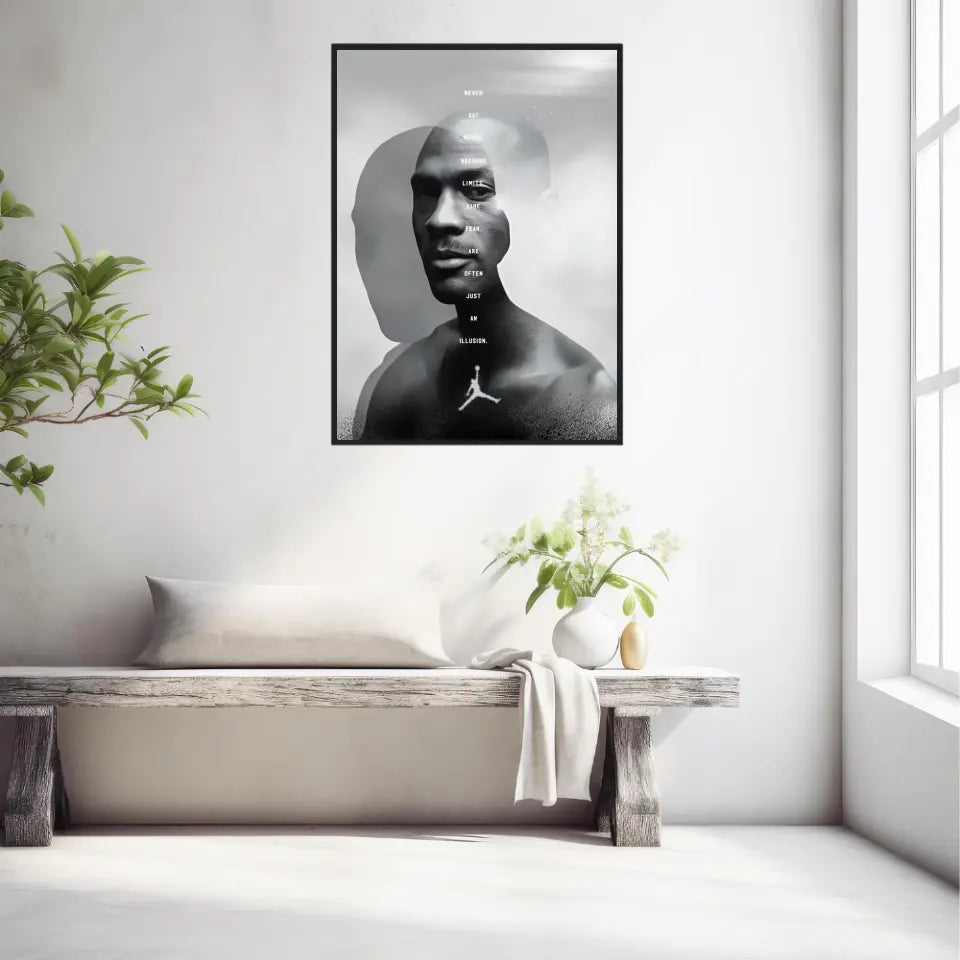 Affiche et Tableau Pop Art de Michael Jordan Never Say Never