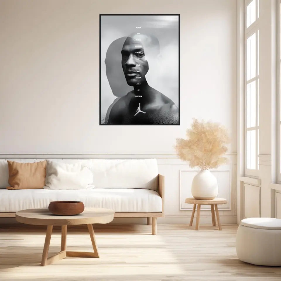 Affiche et Tableau Pop Art de Michael Jordan Never Say Never